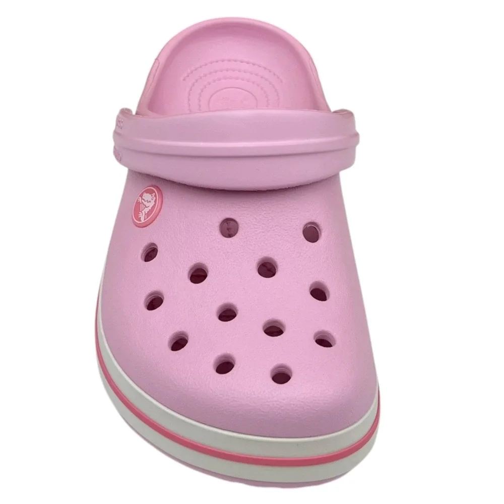 Crocs Big Girls Slip-on Clogs Size 2 (J2) Light Pink Water Friendly Lightweight